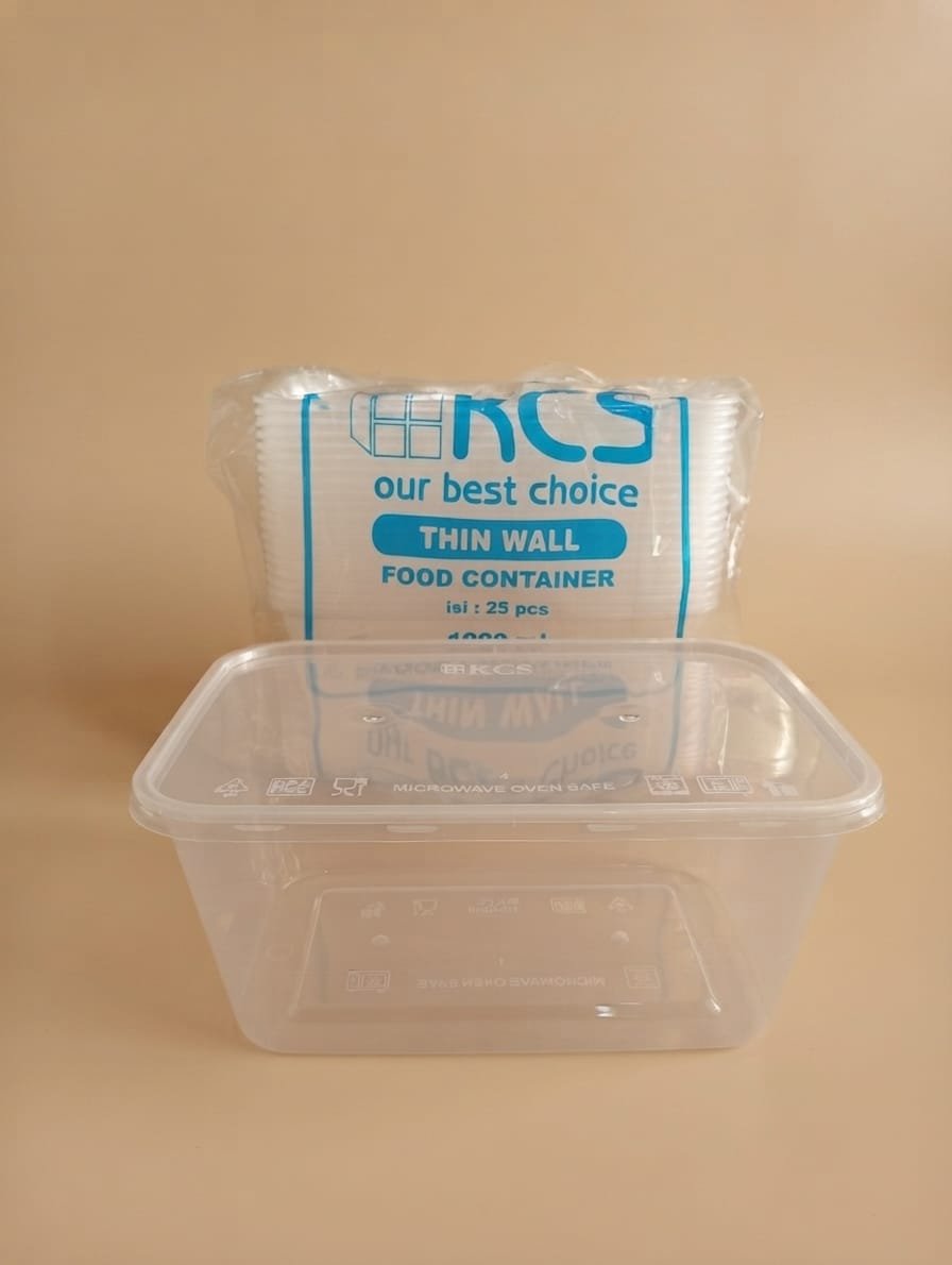 Thinwall Rectanggle 1000ml — kemasan plastik